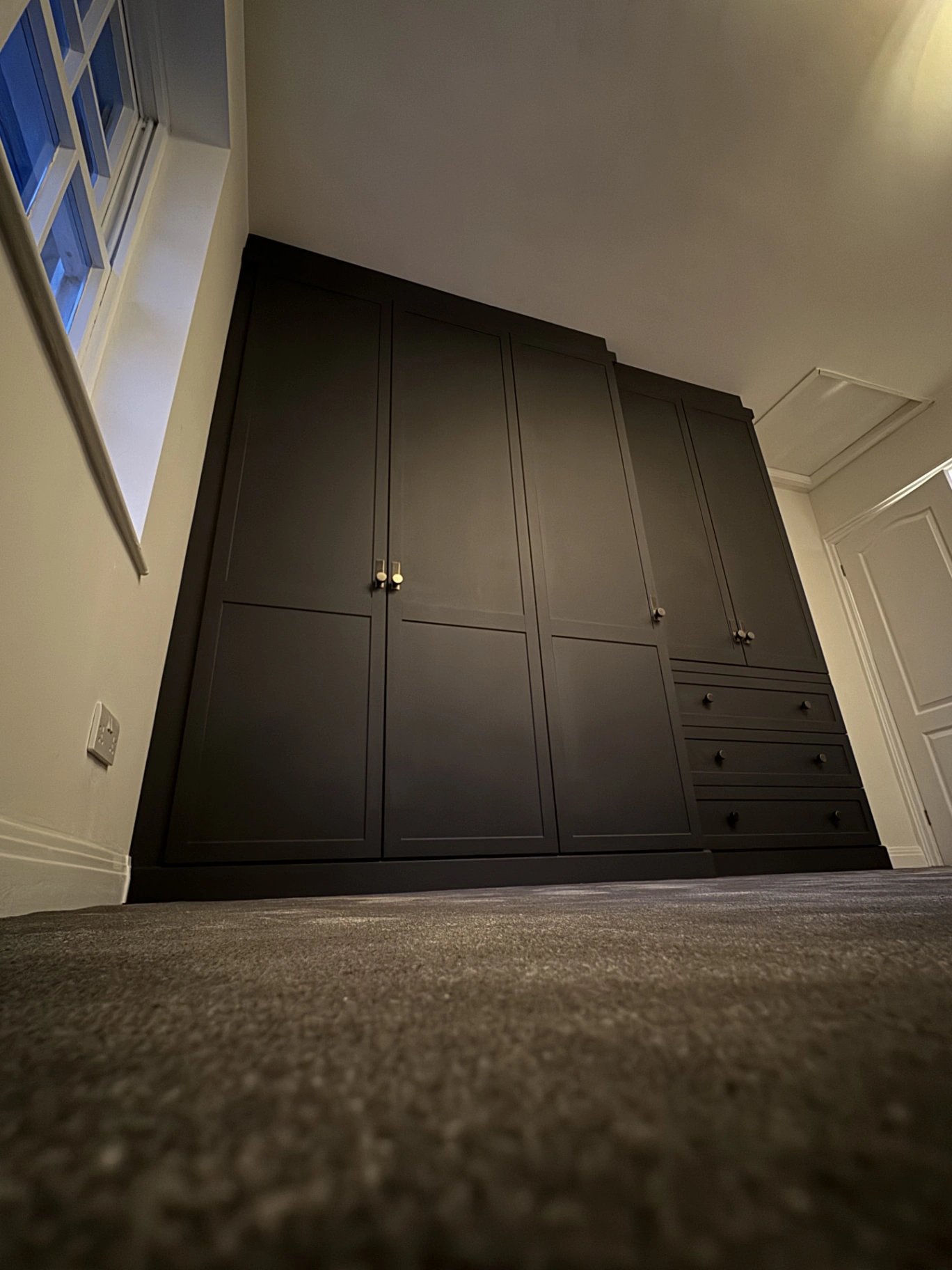 Charcoal fitted wardrobes & drawers
